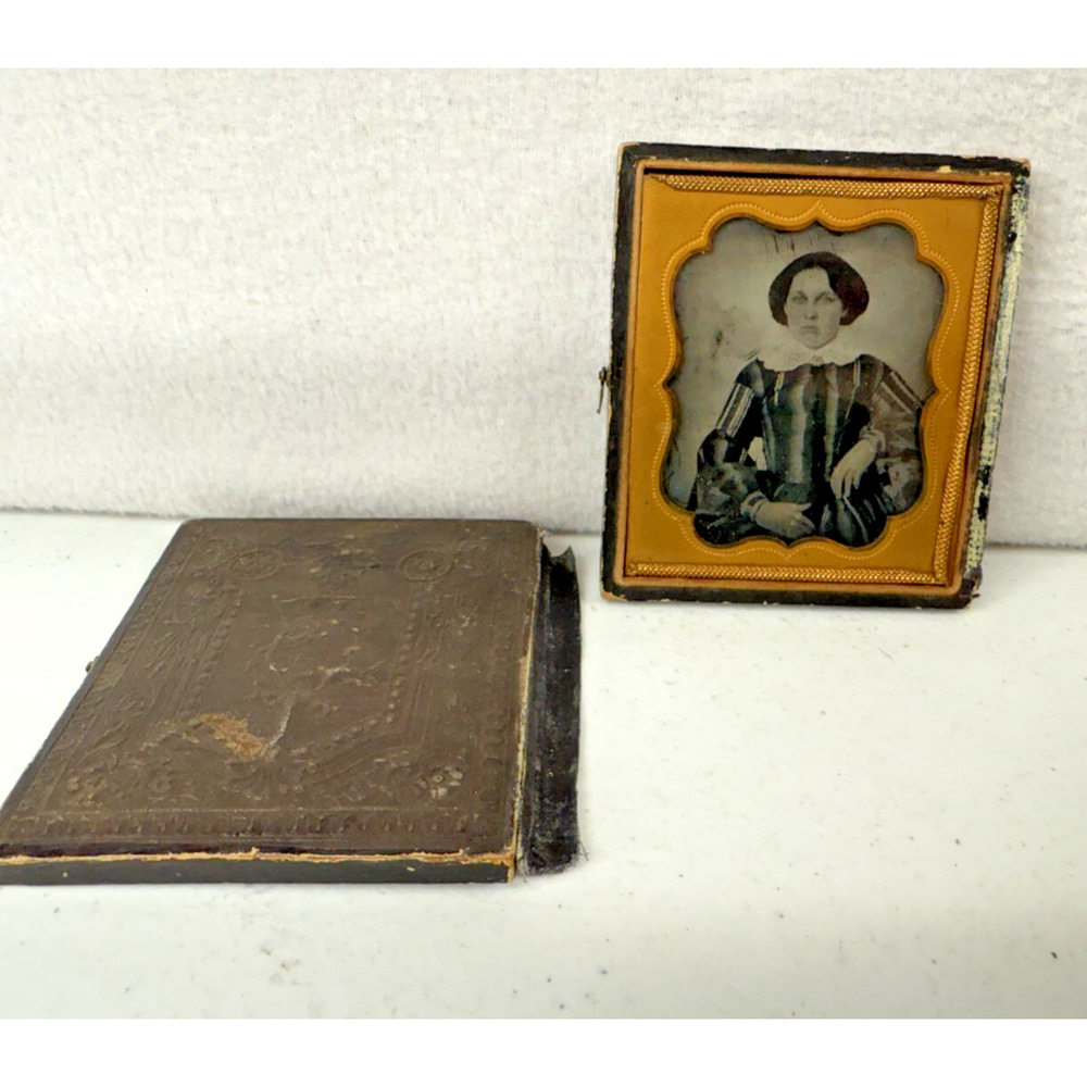 Ambrotype 1860's Elegant‎ Lady Photo History Collectible